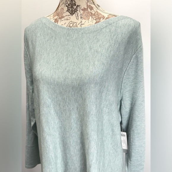 CHICOS Light Blue bateau neck long sleeve sweater size XL - Picture 3 of 14